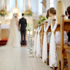 Threlaco 12 Set Lace Pew Bows with Pearl Clasp for Wedding Church Decor - Image 6