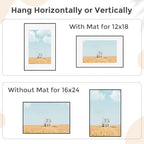 FLYJOE 16x24 Frame | 16x24 Poster Frame With Mat For 12x18 | Metal Aluminum Picture Frame With Tempered Glass | Minimalist Modern Poster Frame | Hanging Hardware Included | Black - Image 4