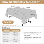 sancua Purple Tablecloths Rectangle, 8 Pack Table Cloth for 6 Foot Tables - Image 7