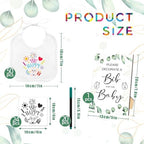 SytuHe 95 Pcs DIY Baby Bibs Decorating Kit50 White Bibs 24 Stencils 20 Fabric Markers 1 Baby Shower Game Sign - Image 2