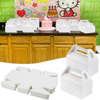 200 PCS Paper Treat Boxes, 6.4 x 3.5 x 3.5 inches White Party Favor Boxes for Birthday, Baby Shower, Wedding, and Christmas,Paper Goodies Boxes with Handles for Treats, Candy - Image 6