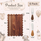 LemonRoad 6 Sets Dark Acacia Wood Baby Shower Prizes, 6" L x 9" W - Image 2