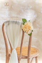 TINGE TIME 23pcs Artificial Wedding Flower Combo, Rose Dahlia Champagne - Image 6