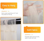 Tulle Backdrop Curtain with Lights Sheer Champagne Curtain Backdrop 20x10ft - Image 3