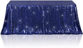 Poise3EHome Navy Blue Sequin Tablecloth 90×132 Inch Rectangle Sparkly Fabric Table Cover Overlay for Birthday Wedding Party Christmas Holiday Baby Shower Decoration by Poise3EHome