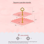 Pack of 11 NWK Cake Stand Set of Cupcake Stand, Tray & Table Cloth (Pink) - Image 4