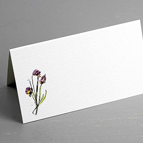 HERB Place Cards (4 Herbs) for Dinner Parties and Events. Table Tent Style, Scored for Easy Folding. Available in Packages of 12, 24, 48 (48) Multi - Image 3