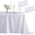 6 Pack Square Satin Table Cover, White, 52 x 52 Inches by Counfeisly