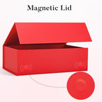 LIFELUM Red Magnetic Gift Box for Christmas Presents, 14"x8.5"x4.5" - Image 4