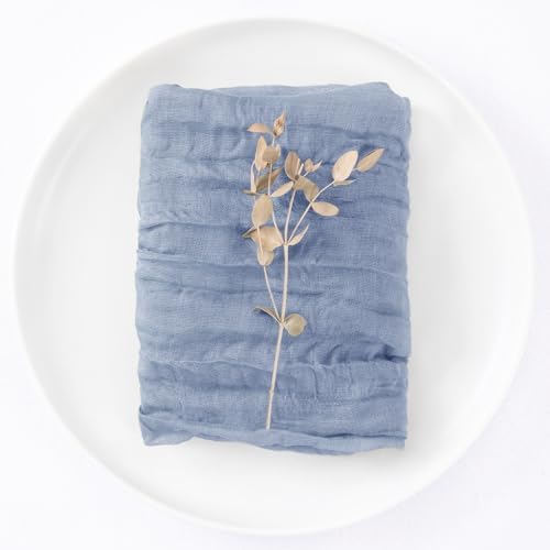 DeZerlor Dusty Blue Washable Cheesecloth Napkins Set of 50 for Wedding - Image 5