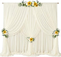 30ft x 10ft Ivory Backdrop Curtain Drapes, Wrinkle-Free Sheer Chiffon Fabric Photo Background Panels for Wedding Arch Party Ceremony Stage Photography Decorations by WishCare