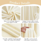10x12ft Beige Backdrop Curtains, Cream Beige Drapes for Backdrop Draping Fabric for Wedding Party Bridal Baby Shower Prom Birthday Graduation 5x12FT, 2 Panels - Image 4