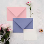 Darling Souvenir A2 Baby Pink Invitation Envelopes (4 3/8 x 5 3/4) Euro V-Flap 80 LBS Ideal for Weddings, Birthday, Invitations, Baby Shower,Bridal Shower -Packs & Colours Available - Image 5