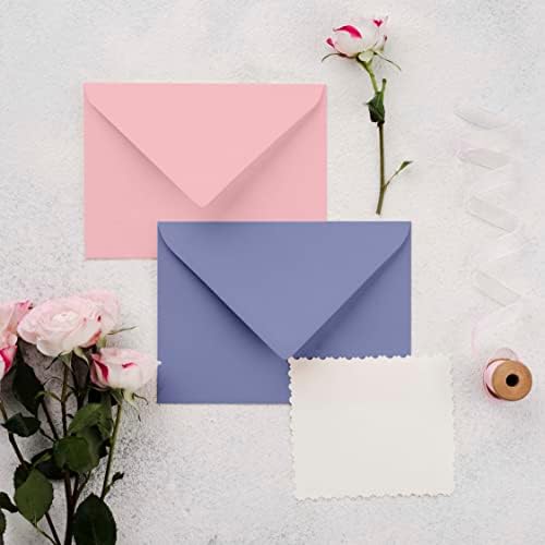 Darling Souvenir A2 Baby Pink Invitation Envelopes (4 3/8 x 5 3/4) Euro V-Flap 80 LBS Ideal for Weddings, Birthday, Invitations, Baby Shower,Bridal Shower -Packs & Colours Available - Image 5
