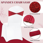 MDS Pack of 75 Spandex Chair Sashes Without Slider Buckles – Apple Red - Image 3