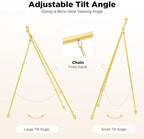 2pcs Wedding Welcome Sign Holder Portable Easel Display Stand for Poster Gold Metal Party Sign Stand Background Decor Tall Floor Easel Frame for Photo Reception Board Birthday Baby Bridal Shower Graduation (46.5''H) - Image 6