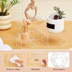 Jerify 6 Pcs Acrylic Riser Display Stands 5.91" 5.12" 3.54", Clear Hexagon - Image 3