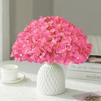 100 Pcs Fuchsia Hydrangea Artificial Flowers Bulk, Fake Silk Hydrangea Flowers Heads with Stems for Wedding Decorations Garden Party Baby Shower Porch Home Decor Table Centerpieces - Image 7