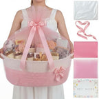 Colingmill Extra Large Woven Gift Basket,Pink,19.5 Inch by Colingmill