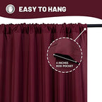 Burgundy Backdrop Curtains for Parties, Weddings, Stage, 10ft x 10ft, 2PCS - Image 5