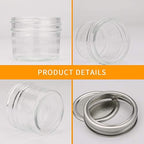 Accguan 4oz / 120ml Mason Jars Glass Jelly Jars, Canning Jars With Regular Lids, Ideal for Honey,Jam,Wedding Favors,Shower Favors, 40 Pack - Image 3