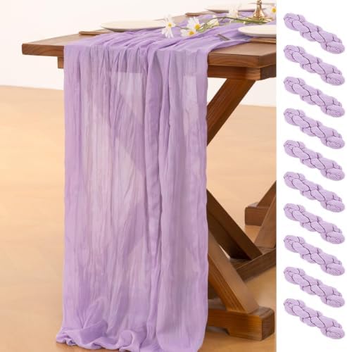 10 Pack Cheesecloth Table Runner Fall Boho Gauze Wedding Party Home Decor by Socomi