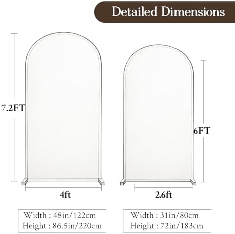 Green Brown Arch Backdrop Cover 7.2 and 6ft Party Wedding Arch Covers Stretchy Backdrop Baby Shower Bridal Shower Photo Birthday Arch Stand Cover Spandex - Image 4
