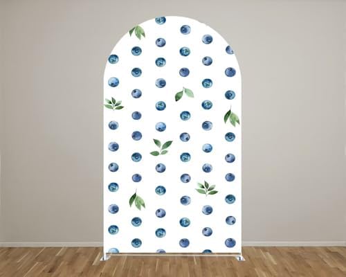 Blueberry Arch Backdrop Cover for Birthday Baby Shower Wedding Party Decoration,Elastic Fabric Background (Width=35"(90cm),Height=78"(200cm),GUS-Arch-GX-900) - Image 2