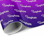 MyPupSocks Custom Birthday Gift Wrapping Paper, Personalized Gradient Purple Gift Wrap Paper with Logo Funny Wrapping Paper Roll for Men Women Boys Girls Christmas Memorial 58x23 3 Rolls - Image 3
