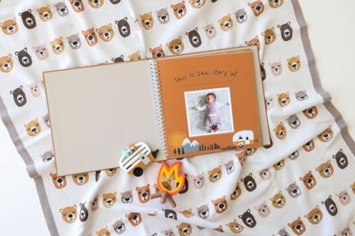 Lucy Darling Little Camper Baby Memory Book – First Year Journal, 5-Year Milestone Scrapbook & Photo Album – Rustic, Woodland Adventure Keepsake for Baby Boy or Girl – Ideal Gift - Image 2