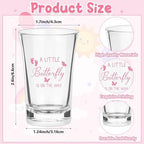 60 Set Butterfly Baby Shower Acrylic Shot Glasses A Little Butterfly Is on The Way Clear Shot Glasses Baby Shower Favor Bulk with Thank You Card Bag Boy Girl Theme Gift for Guest Gender Reveal Newborn - Image 2