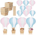 Meooeck 8 Sets Pink and Blue Hot Air Balloon Table Centerpieces Decor by Meooeck