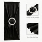 50 Pack Black Spandex Chair Sashes with Buckles - Image 4