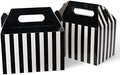 Happyhiram 30 Pack Black Striped Large Gable Boxes, 9x6x6 Inch by HappyHiram