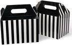 Happyhiram 30 Pack Black Striped Large Gable Boxes, 9x6x6 Inch by HappyHiram