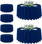 sancua Round Tablecloth 108 Inch Fit 42-96 Inch Tables, 6 Pack Navy Blue by sancua