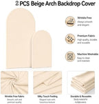 6,7.2FT Arch Backdrop Stand and Cover Set (Beige) - Image 4