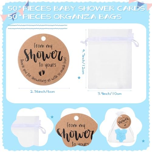 50 Set Baby Shower Soap Favors for Guests, It's A Boy, Blue - Image 3