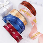 Personalized Ribbon Wedding Favor,Custom Ribbons with Text for Weddings Gift Wrapping Ribbons,Satin Ribbon for Gifts Package (Multicolor, 100 Yards) by Unknown