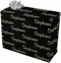 MyPupSocks Personalized Name Multi Name Black Birthday Gift Wrapping Paper Sets Wrapping Paper for Wedding Graduation Anniversary 3 Rolls 58x23 inch by MyPupSocks