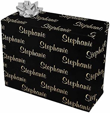 MyPupSocks Personalized Name Multi Name Black Birthday Gift Wrapping Paper Sets Wrapping Paper for Wedding Graduation Anniversary 3 Rolls 58x23 inch by MyPupSocks