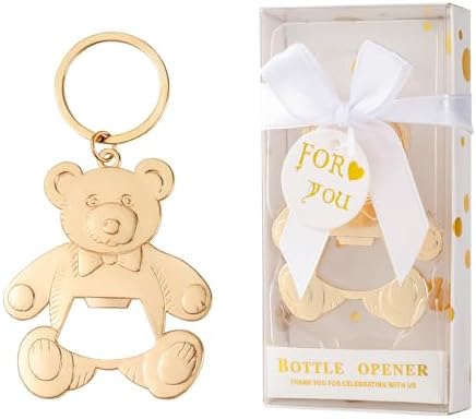 Baby bottle Opener Baby Shower Party Gift Bottle Opener Cute Bear Shape Bottle Opener Guest Wedding Party Gift Back Children's Birthday Party decoration（white 24/packs） - Image 5