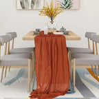 6 Pack Cheesecloth Table Runner 10Ft Christmas Gauze Boho Table Runners for Wedding Decor Bridal Shower Decorations Baby Shower Party(35" x 120") - Image 5