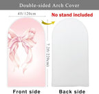 Pink Bow Arch Backdrop Cover Girls Bridal Baby Shower Birthday Party 7.2ft - Image 2