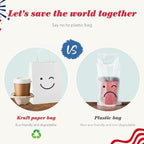 GSSUSA 600 Pack 8x4.25x10.5'' Paper Bags with Handles Bulk, White Paper Gift Bags for Small Business - Image 4