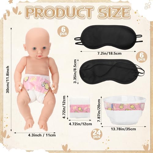 37 Pcs Baby Shower Diaper Changing Game Supplies, Elegant - Image 2