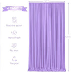 20ft x 12ft Lavender Backdrop Curtains Wrinkle Free Backdrop Curtain for Wedding Parties Lilac Fabric Backdrops Drapes Back Drop Cloth Bridal Shower Stage Curtains Wedding Decorations for Reception - Image 5