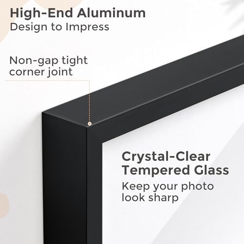 17x23 Metal Picture Frame, Aluminum Poster Frame with Real Glass, Black - Image 5
