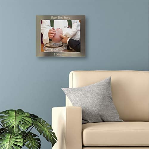 PersonalizationStreet - Religion Occasions: Baptism Personalized 8" x 10" Horizontal Champagne Metal Photo Frame with Free Custom Engraving, Shipping and Photo Print of Your Special Photograph - Image 5