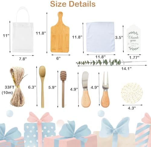 67Pcs Baby Shower Prizes Bulk Gift for Guests Cheese Board for Game Winners - Image 3